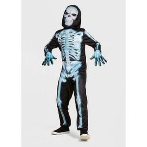 NEW Hyde & EEK! Boutique Kids' X-Ray Skeleton Costume Jumpsuit Med 8-10